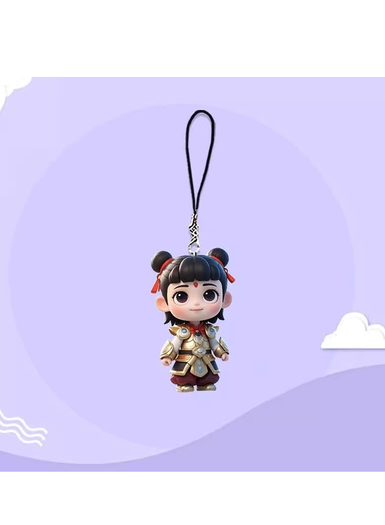 WAIKIL ''Nezha 2'' Acrylic Mobile Phone Decoration Pendant Movie Peripheral Keychain - NaZha - Image 3