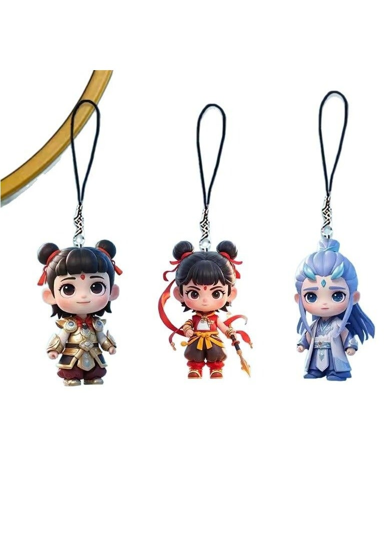 WAIKIL ''Nezha 2'' Acrylic Mobile Phone Decoration Pendant Movie Peripheral Keychain - NaZha - Image 2