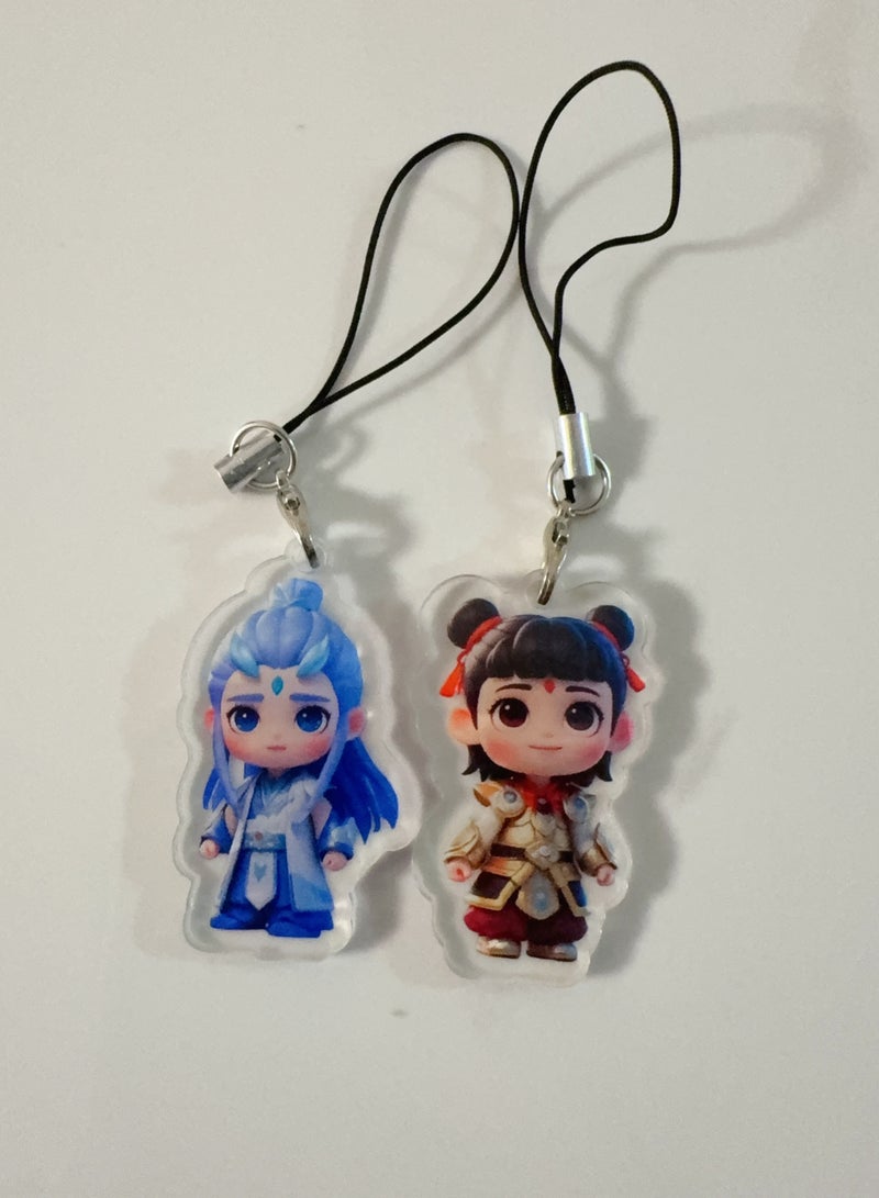 WAIKIL ''Nezha 2'' Acrylic Mobile Phone Decoration Pendant Movie Peripheral Keychain - NaZha - Image 5