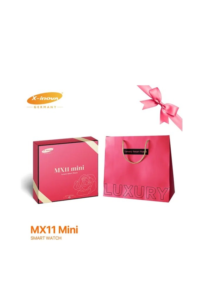 ساعة ذكية فاخرة X-Inova Germany MX11 mini بسوار متعدد الألوان - هيكل ذهبي