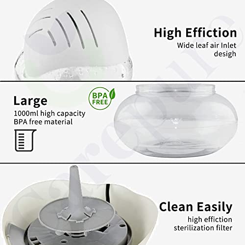 Carepure Water Base Air Purifier And Humidifier Aroma Diffuser Air Revitalizer With Monochrome Light (White - Leaf Shape) ,1.5 L - Image 5