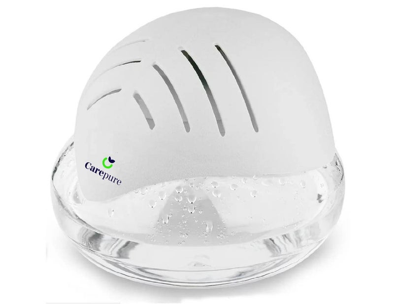 Carepure Water Base Air Purifier And Humidifier Aroma Diffuser Air Revitalizer With Monochrome Light (White - Leaf Shape) ,1.5 L - Image 1
