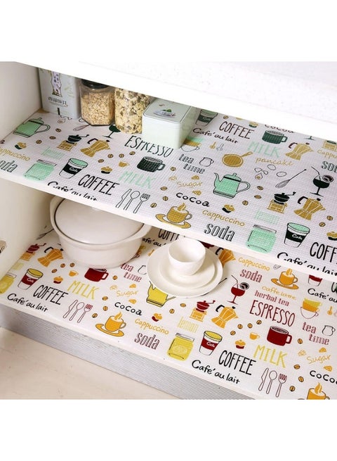 Anti-Slip Shelf, Drawer, and Kitchen Cabinet Mats (45cm x 3m Roll) Heavy Duty Waterproof EVA Tablecloth for Bathroom and Refrigerator, Multipurpose Woven Mat