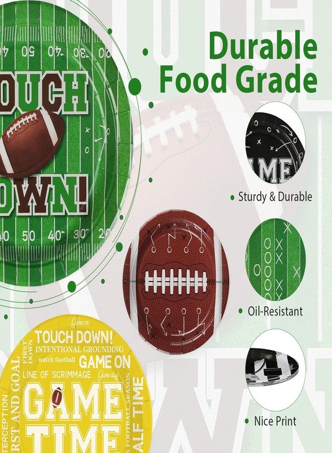 Grencian 60 Pcs Football Symbols Paper Plates - Image 3