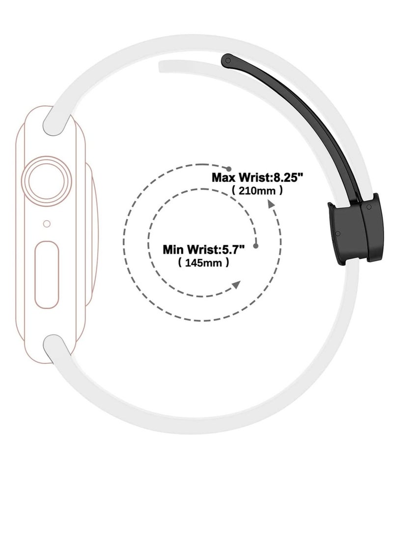 GENNEXT Simple Stylish Folding Magnetic Silicone Strap Band Shockproof Wear Resisting For 42MM 44M 45MM 49MM Series Ultra - Image 4