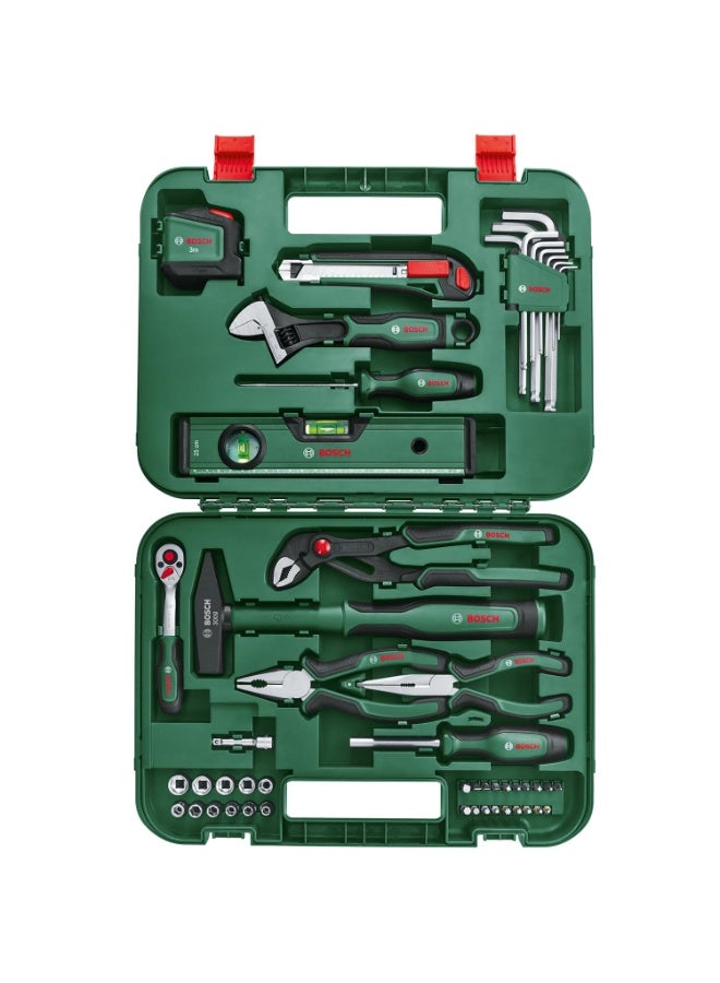 BOSCH Home and Garden Advanced 52-Piece Hand Tool Set Comes with Ergonomic Design, Durable & Rust-Resistant Ideal for DIY Home Improvements & Hobbyists - Image 1