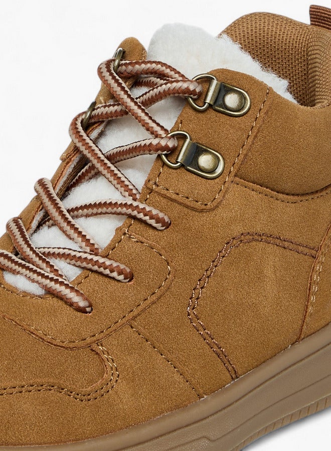 Mister Duchini Stitch Detail Ankle Boots with Lace-Up Closure - Image 4