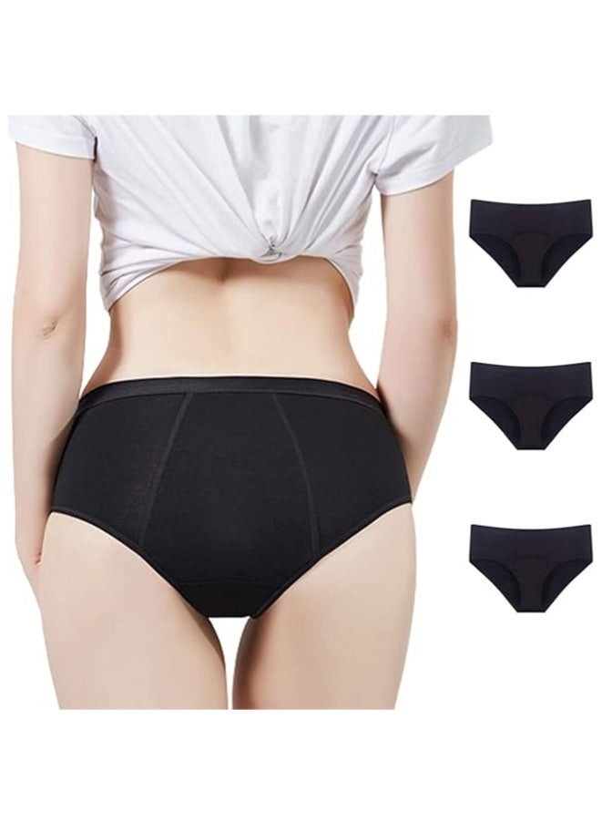 Women Absorbent Leak Proof Panty Pants Menstrual Panties 3 Pack - Image 1