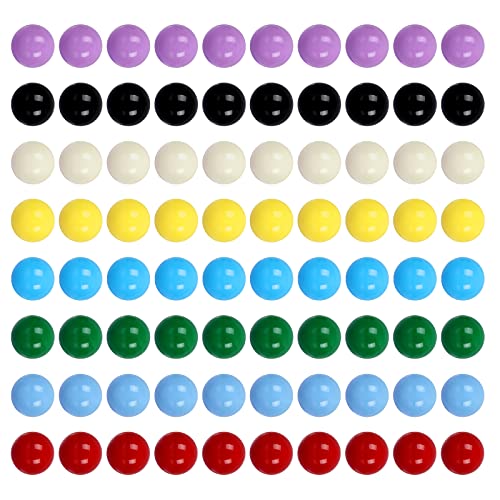 Laviesto Game Replacement Balls 80 Pieces Acrylic Colored Balls for GamesBoard GamesChinese Checkers MarblesAggravation GameMarble Run Toy14mm8 Colors - Image 1