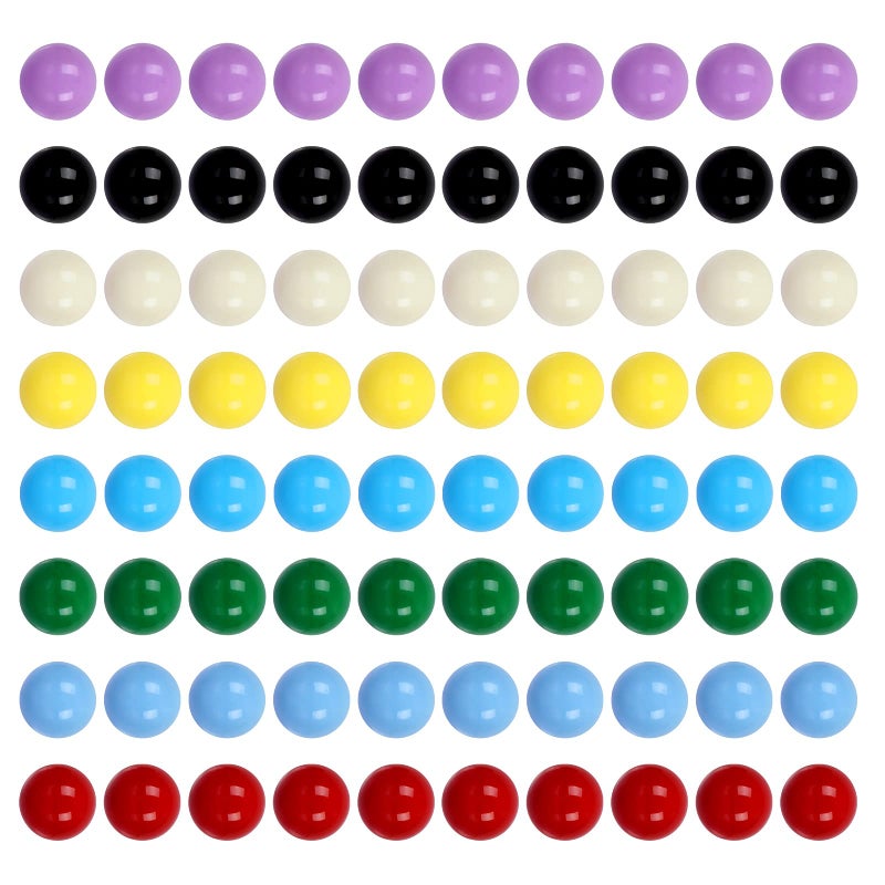 Laviesto Game Replacement Balls 80 Pieces Acrylic Colored Balls for GamesBoard GamesChinese Checkers MarblesAggravation GameMarble Run Toy14mm8 Colors - Image 2