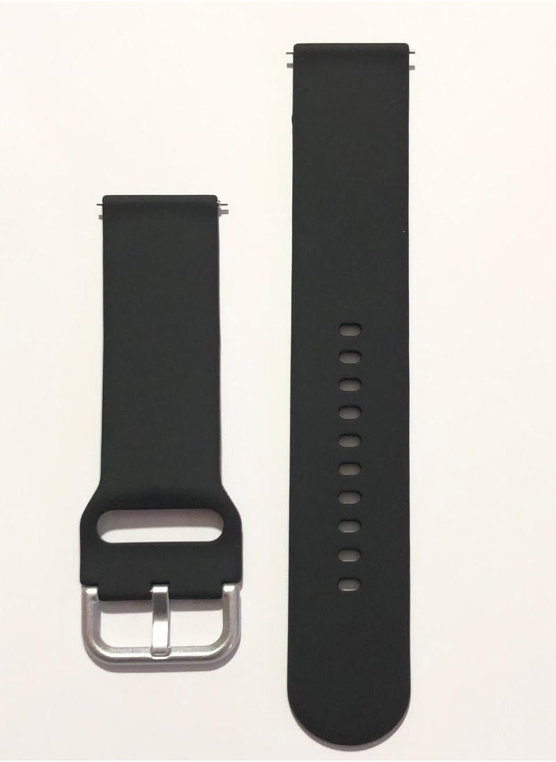 Generic Silicone Replacement Strap 22mm For Xiaomi Amazfit GTR 2 47MM Strap Sport - Black  - Image 2