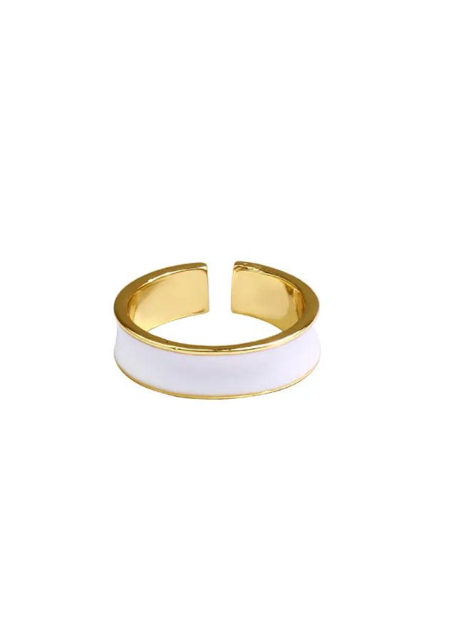 Simple White Ring for Teen Girls | Stackable Ring for Women | Fashion Jewelry Gift for her - Image 2