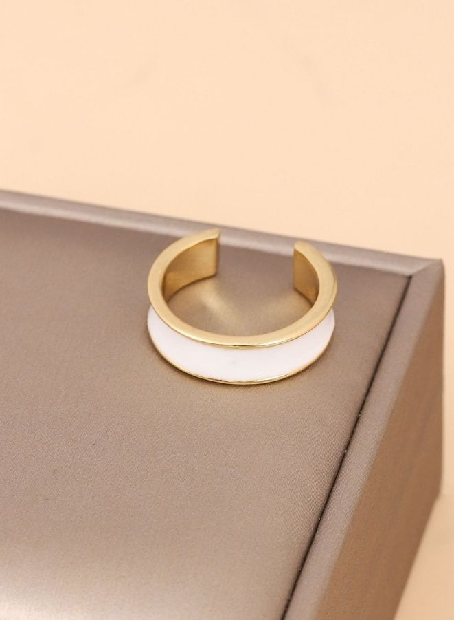 Simple White Ring for Teen Girls | Stackable Ring for Women | Fashion Jewelry Gift for her - Image 1