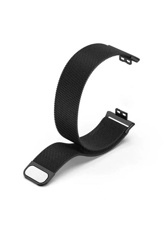 أوشن متوافق مع مجموعة ساعة ملائمة، حمالة معصم بديلة من الفولاذ المقاوم للصدأ ذات حلقة ميلانو، مجموعة ساعة ملائمة لحزام ساعة قابل للاستبدال رجال ونساء (أسود) - Image 3