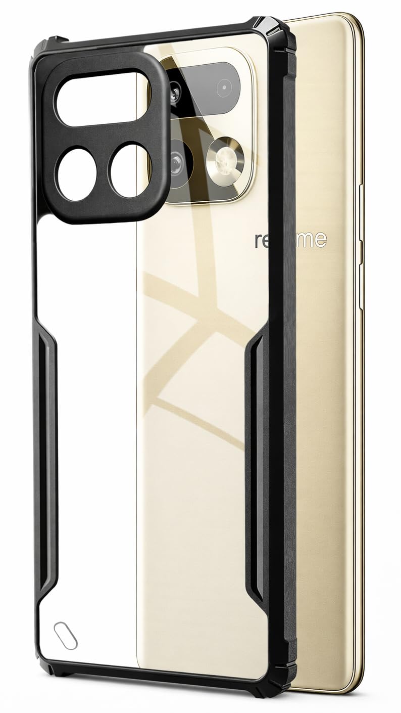 SPAZY CASE® Realme 16 Pro Plus 5G Back Cover | Transparent Crystal Clear Hard PC Back Case with TPU Bumper, Drop Protection Case Cover for Realme 16 Pro Plus 5G - Image 1