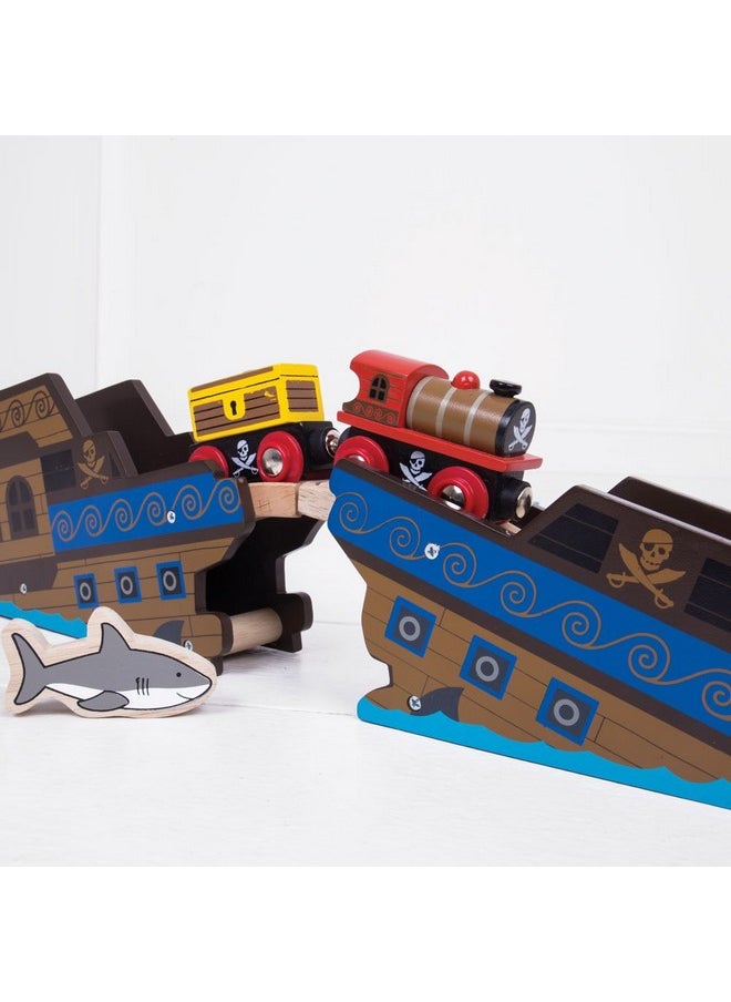 Bigjigs Rail Bigjigs Rail Wooden Pirate Train - Other Major Wood Rail Brands are Compatible  - Image 4