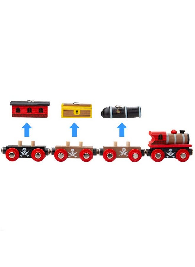 Bigjigs Rail Bigjigs Rail Wooden Pirate Train - Other Major Wood Rail Brands are Compatible  - Image 3