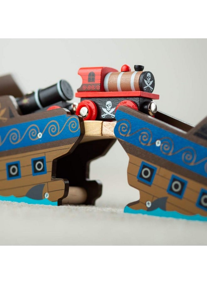Bigjigs Rail Bigjigs Rail Wooden Pirate Train - Other Major Wood Rail Brands are Compatible  - Image 5