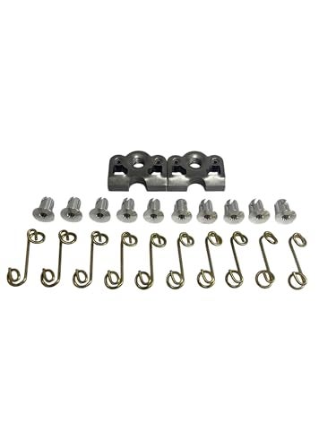 UTVDistribution 14 Turn Quick Release Aluminum Dzus Button with Springs and Tab Plates 10 PackFree Rivets - Image 1