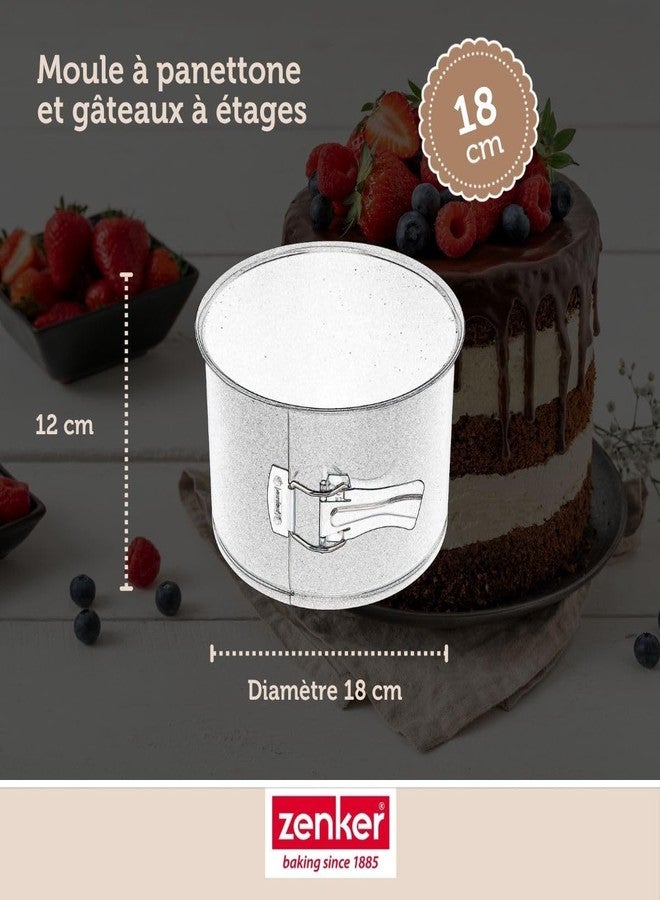 Zenker Springform Cake Tin Extra High - 18 cm Diameter - Black Metallic Sheet Steel with Non-Stick Coating - Ideal for High Cakes and Italian Panettone - Made in Germany - Image 4
