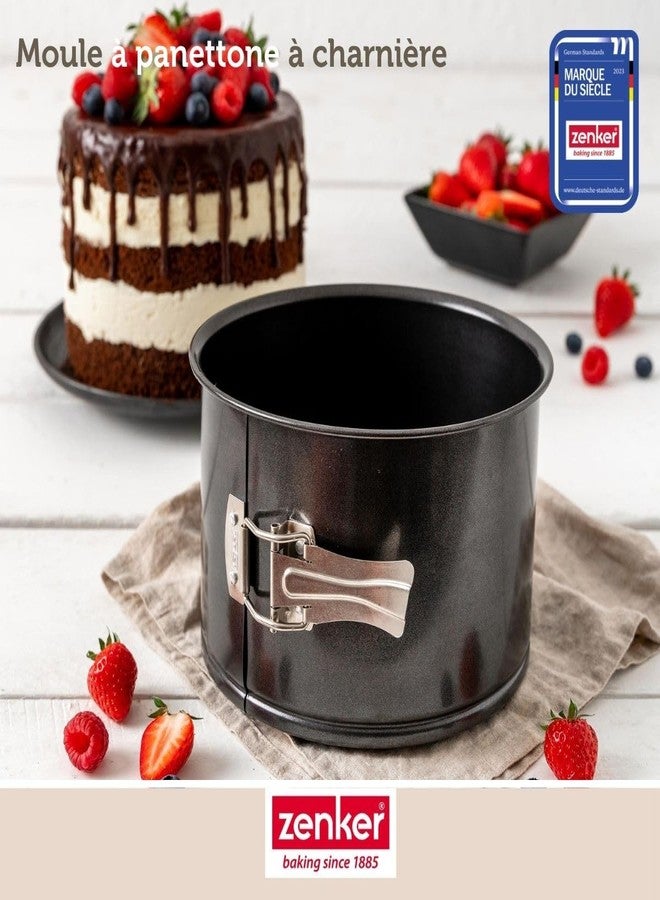 Zenker Springform Cake Tin Extra High - 18 cm Diameter - Black Metallic Sheet Steel with Non-Stick Coating - Ideal for High Cakes and Italian Panettone - Made in Germany - Image 3
