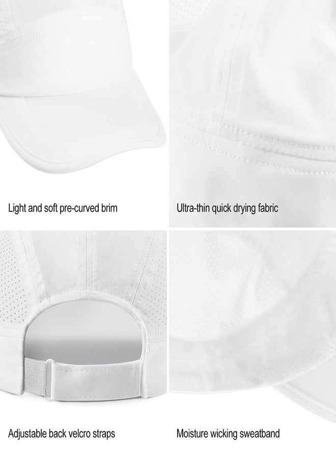 قبعة رياضية خفيفة الوزن سريعة الجفاف للرجال من فينيون، مناسبة للجري والجري، وقبعة شمسية خارجية (أبيض) - Image 4