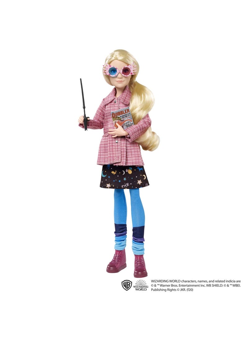 Harry Potter Luna Lovegood Collectible Doll Wearing Tweed Jacket With Quibbler  - Image 2