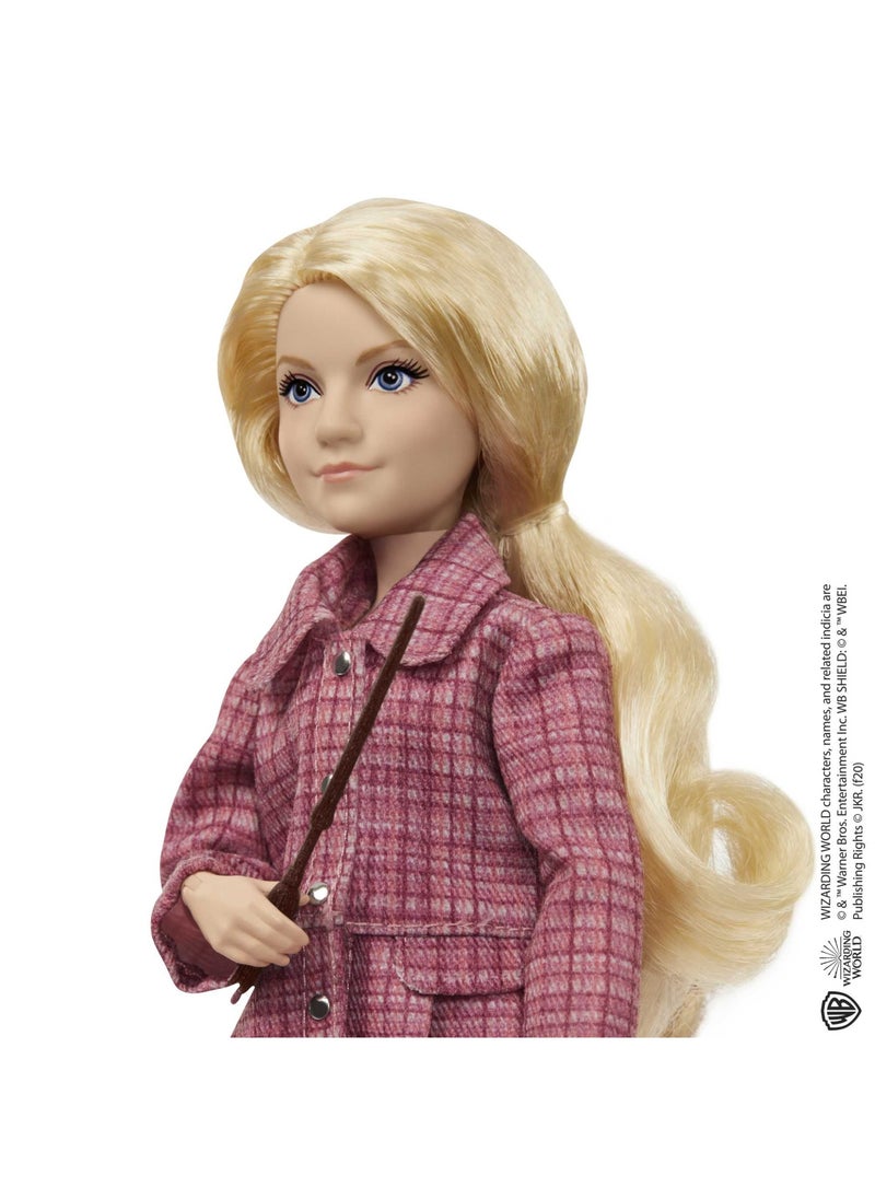 Harry Potter Luna Lovegood Collectible Doll Wearing Tweed Jacket With Quibbler  - Image 4