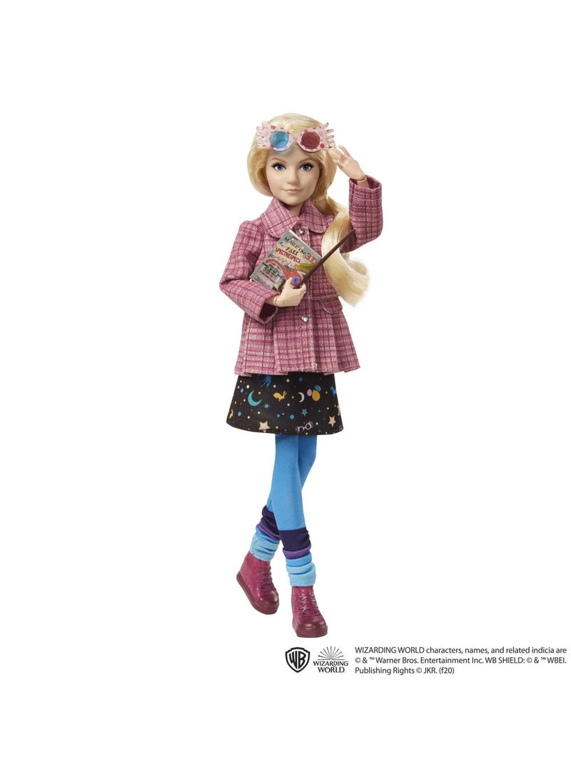 Harry Potter Luna Lovegood Collectible Doll Wearing Tweed Jacket With Quibbler  - Image 3