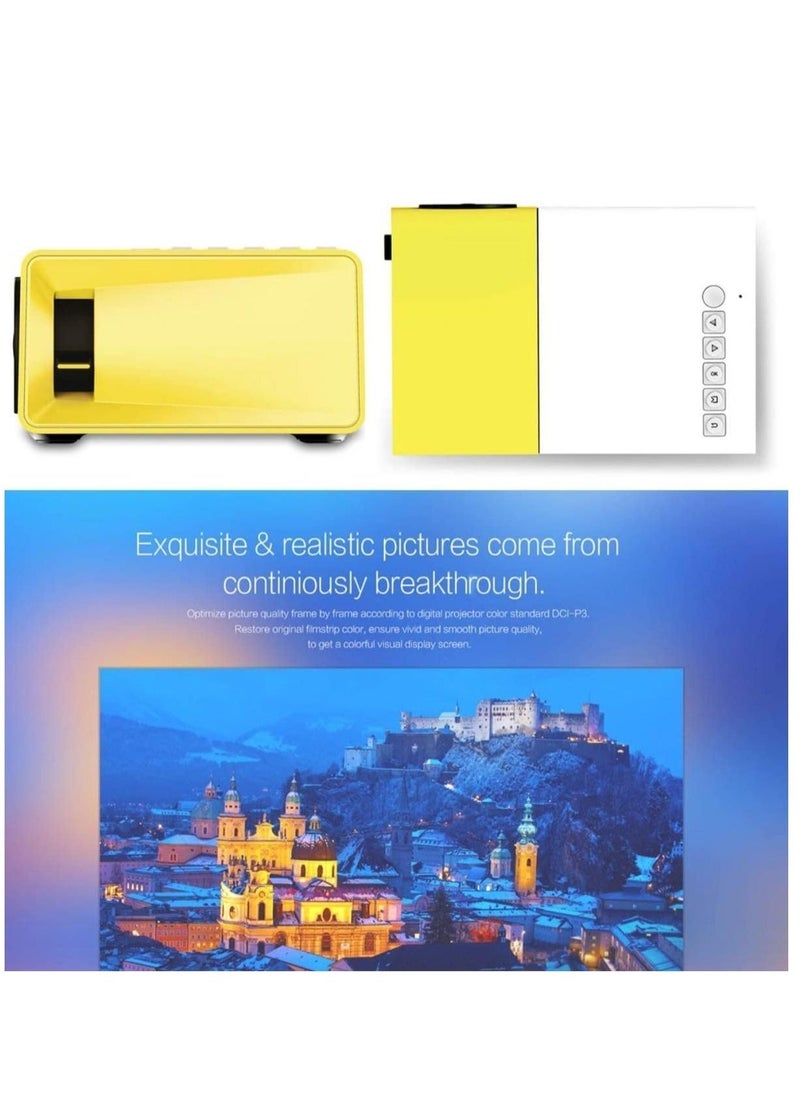 ELTRAZONE Mini Portable Projector, 1080P Full HD Video Projector Built in HIFI Speaker Compatible with HDMI, USB, Audio, TF Card, AV and Remote Control, Home Theater Movie Projector Compatible with iOS/Android  - Image 3
