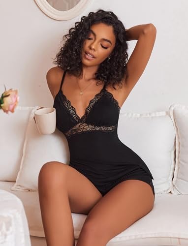 Avidlove Womens Pajama Sets 2 Piece Sleepwear Lace Pajamas Cami PJS Set for Women - Image 3