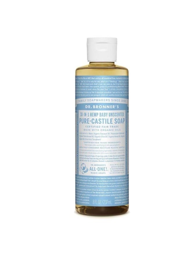 Dr. Bronner's Baby Soap Liquid Castile, 8 Fl Oz