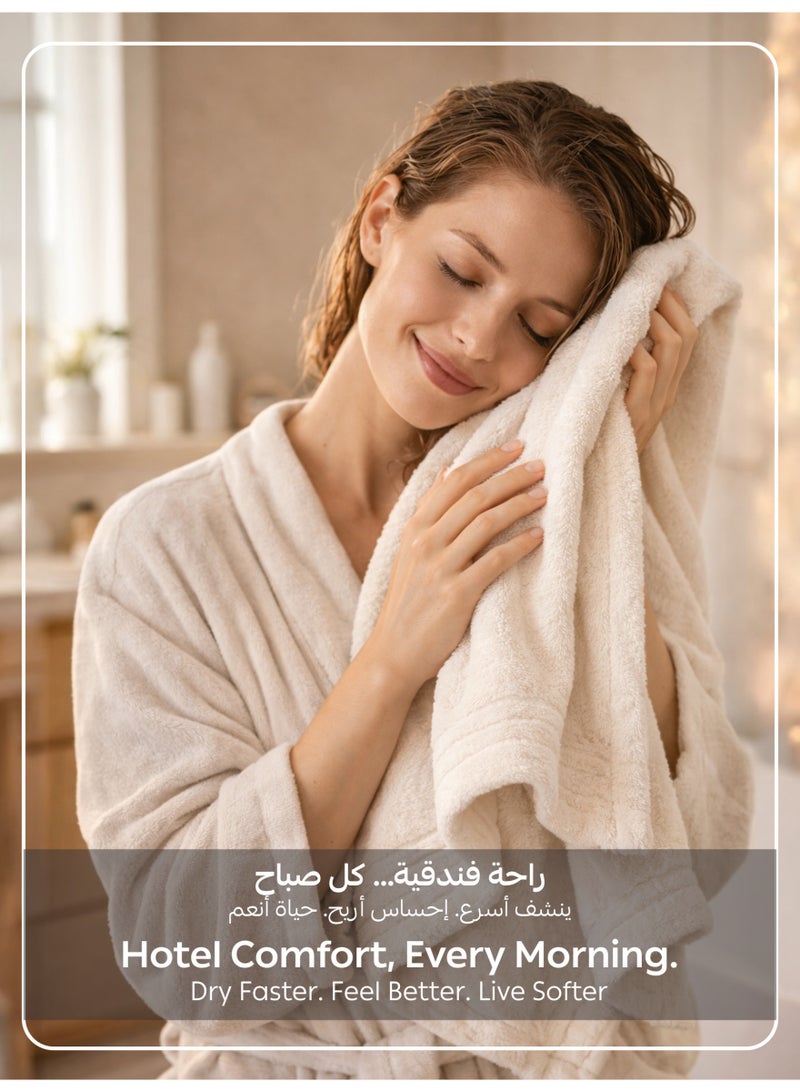 دوناتيلا منشفة حمام (عبوة 1، 70 × 140 سم) - مايكروفايبر 330 جي إس إم - ناعمة للغاية، عالية الامتصاص، سريعة الجفاف، مناشف حمام سميكة - نعومة بجودة فندقية للحمام والسبا - Image 3