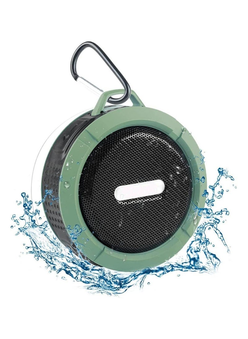 Meiyilan Outdoor Small Speaker Waterproof Mini Speaker Sports Speaker Portable TF Card Adsorbable Suction Cup Built in Microphone Bathroom Music Speaker for Sports Camping Music Playback - Image 1