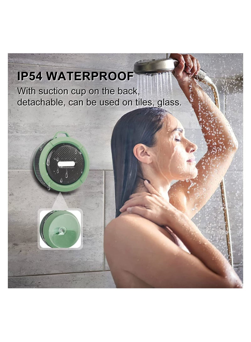 Meiyilan Outdoor Small Speaker Waterproof Mini Speaker Sports Speaker Portable TF Card Adsorbable Suction Cup Built in Microphone Bathroom Music Speaker for Sports Camping Music Playback - Image 2