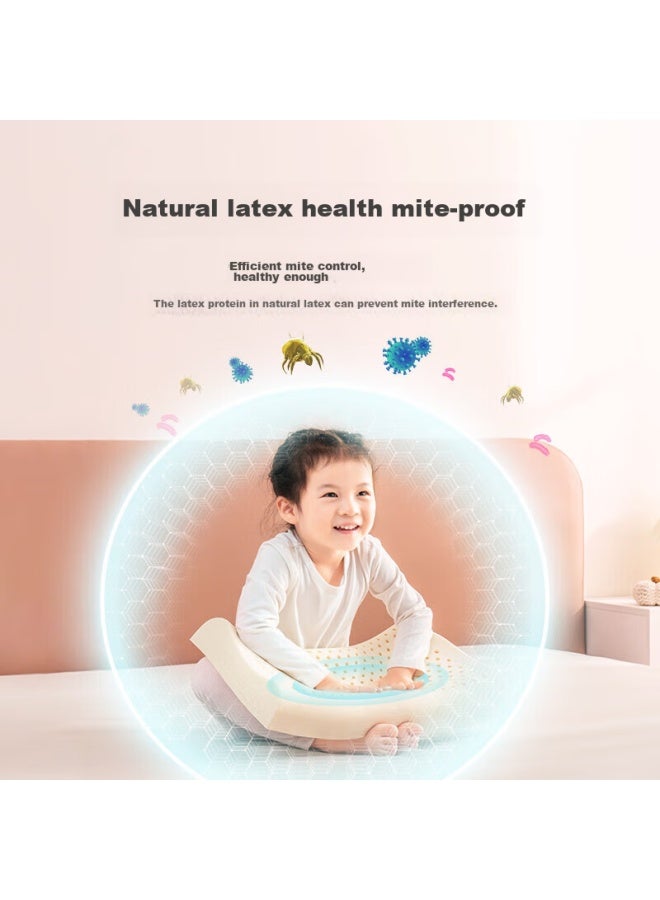 GOLDEN TREE Jinxiangshu Thai Imported Latex Pillow, Cervical Pillow, Rubber Sleeping Pillow, Breathable Wave Pillow For Children And Teenagers, Ages 1-6 - Image 1