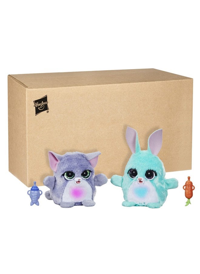FurReal - Fuzzalots Kitty And Bunny Color Change Interactive Feeding Toy, Lights And Sounds, Ages 4 And Up - Image 1