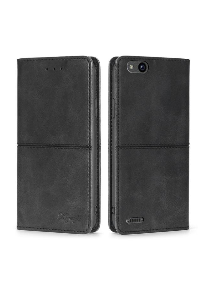HuHa Case Cover For ZTE Tempo X/Vantage/Z839/N9137 Cow Texture Magnetic Horizontal Flip Leather Phone Case(Black) 