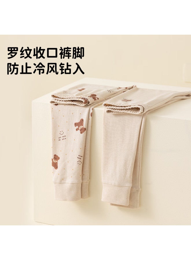 Dingguagua Children's Cotton Thermal Pants 2-pack Colorful Cotton Girls Warm Breathable Sleepwear 6a04 130