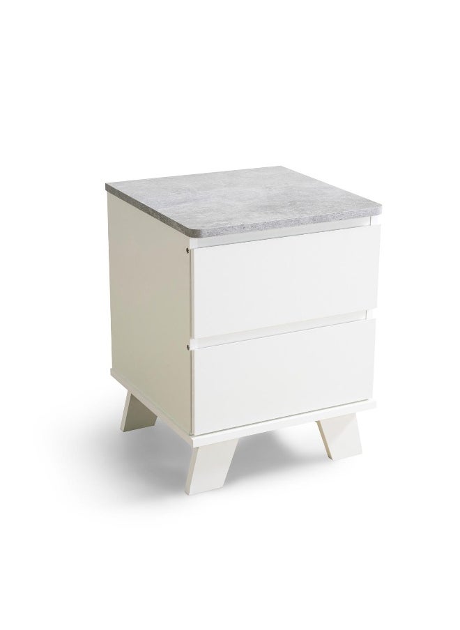 Pan Home Premier Nightstand With 2 Drawer - White  - Image 1