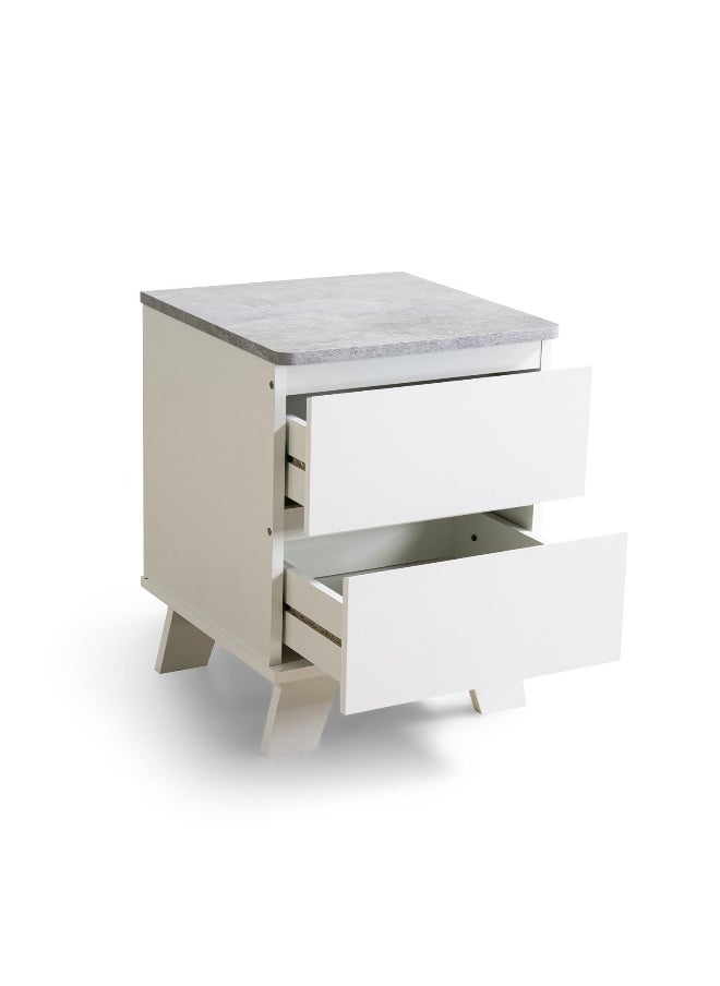 Pan Home Premier Nightstand With 2 Drawer - White  - Image 3