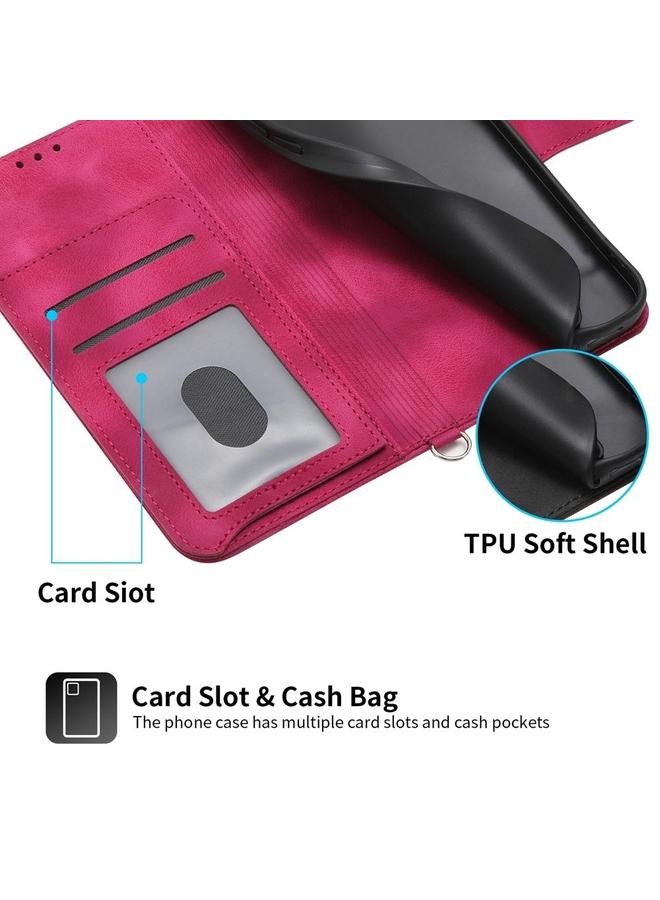 erorex Case For vivo Y29s 5G / Y04 4G Skin Feel Flowers Embossed Wallet Leather Phone Case - Image 5