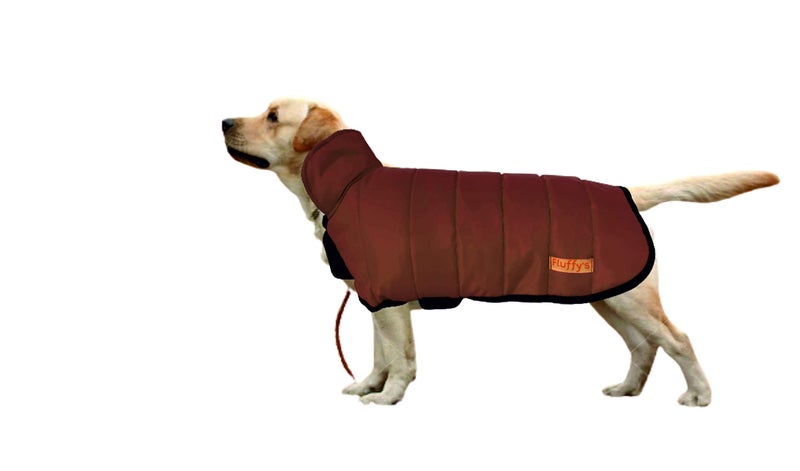 Fluffy's Luxurious Reflective Dog Cold Weather Coat Style Plaid Reversible Waterproof Windproof Pet Winter Warm Vest, Cozy Cotton Lined Stand-up Collar Outdoor Jacket - Image 2