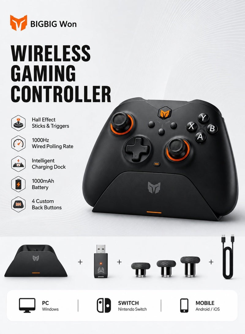 BIGBIG WON Gale Hall Wireless Motion Control Joysticks & Triggers - 3 Pairs Thumbsticks, PC & Mobile Game Controllers for Switch/PC/iOS/Android - Image 1