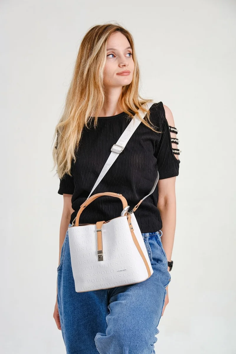 Just Polo Women's Lock Detailed Hand and Shoulder Bag PBU4002