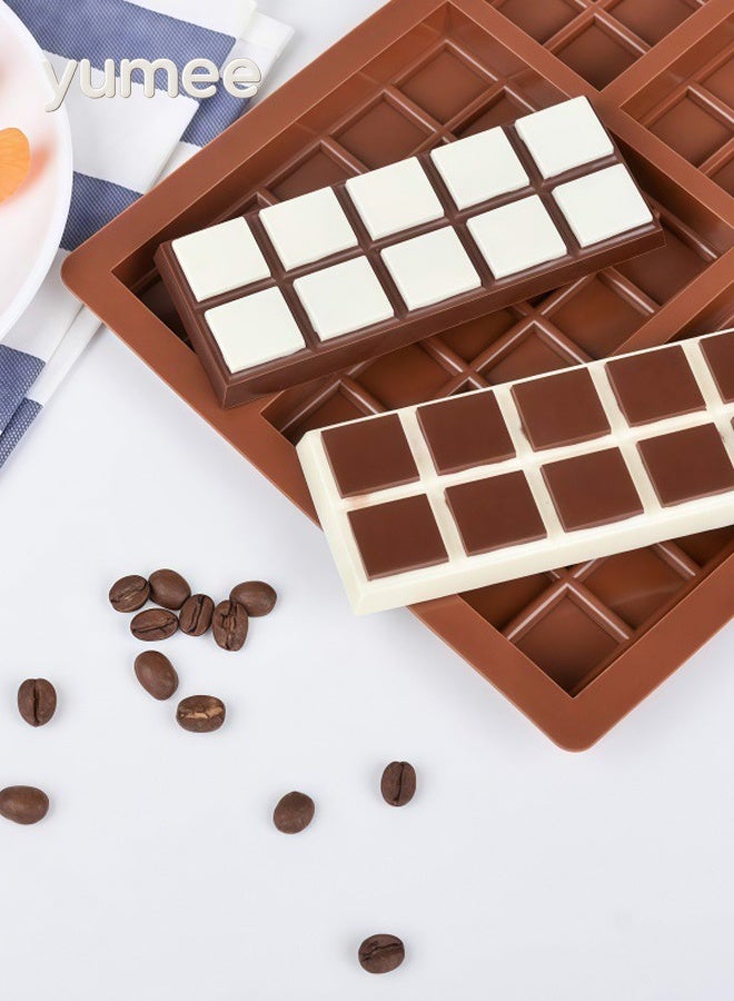 يمي قوالب شوكولاتة سيليكون 4 قطع، قوالب شوكولاتة عميقة، شوكولاتة دبي، قوالب شوكولاتة سيليكون كبيرة وسميكة للبار المحشو، قالب حلوى شوكولاتة كبير لحشو كنافة فستق شوكولاتة - Image 3
