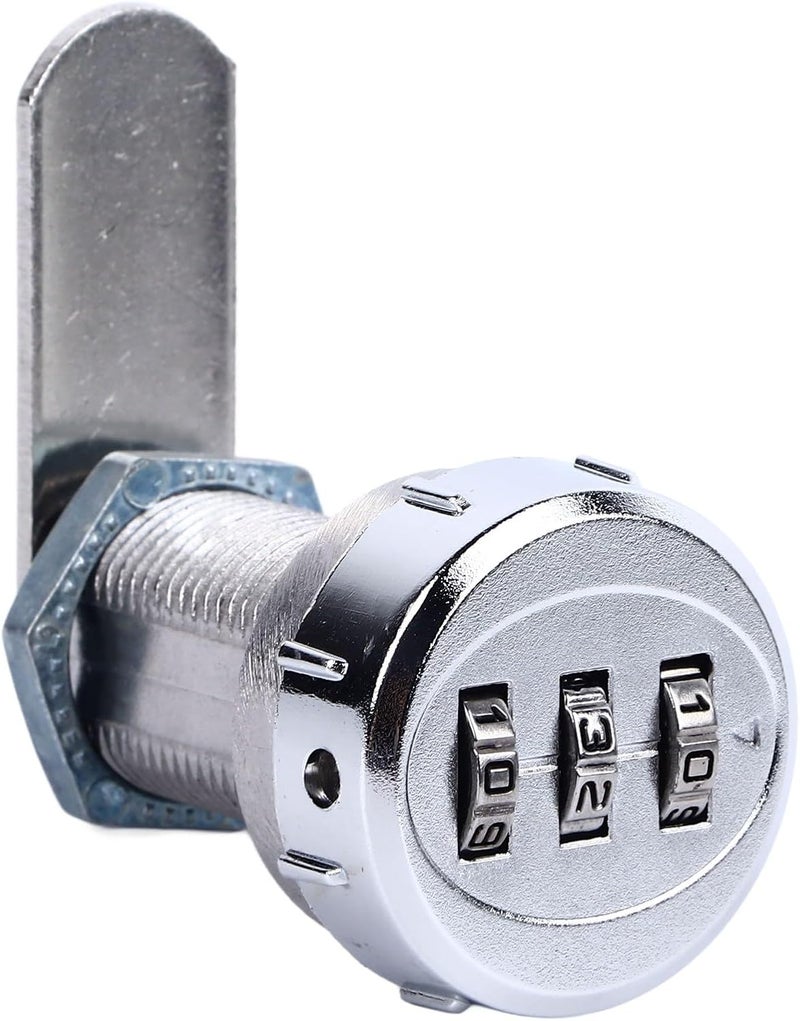 klarako Combination Cabinet Cam Lock Mini 3 Digit Password Mechanical Cabinet Lock for Drawer Mailbox Office (L30) - Image 1