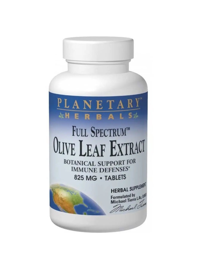 Olive Leaf Extract 825mg 30 Tablets | Olive Leaf Botanical Supplement | Herbal Wellness Formula