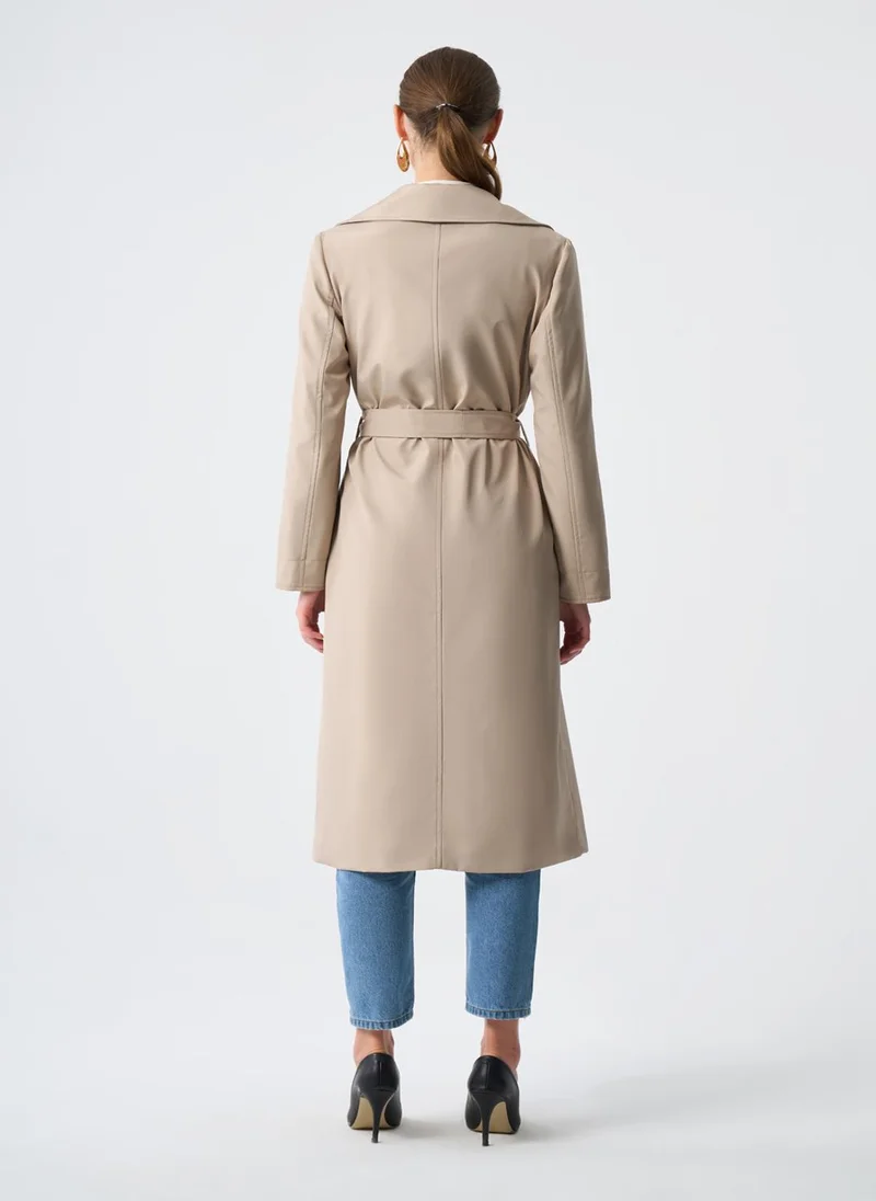 ميزال Basic Classic Long Trench Coat