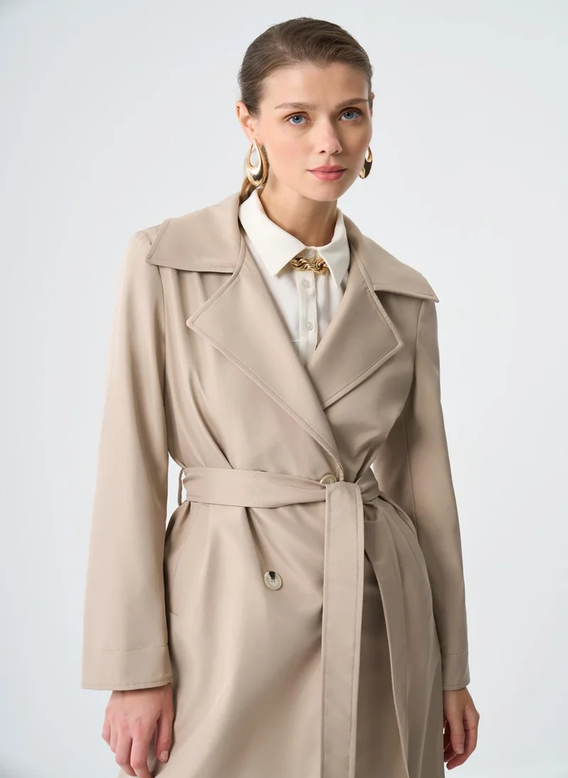ميزال Basic Classic Long Trench Coat